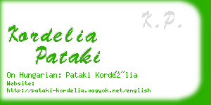 kordelia pataki business card